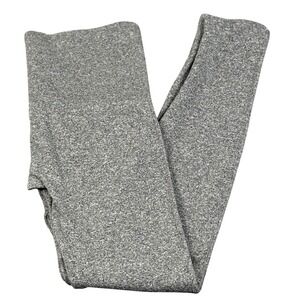 Womens Small Heather Grey Knit Leggings Athleisure Lounge Pants Activewear 26x25